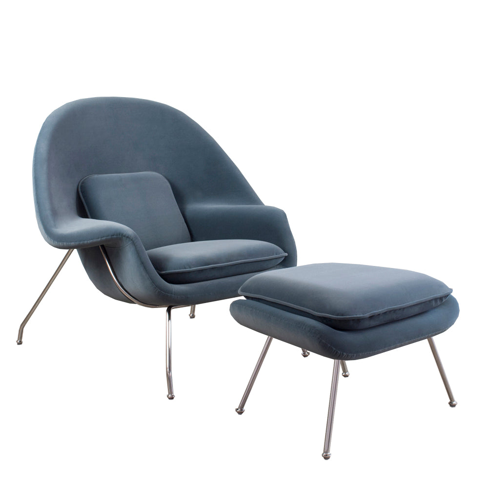 Ness Velvet Lounge Chair