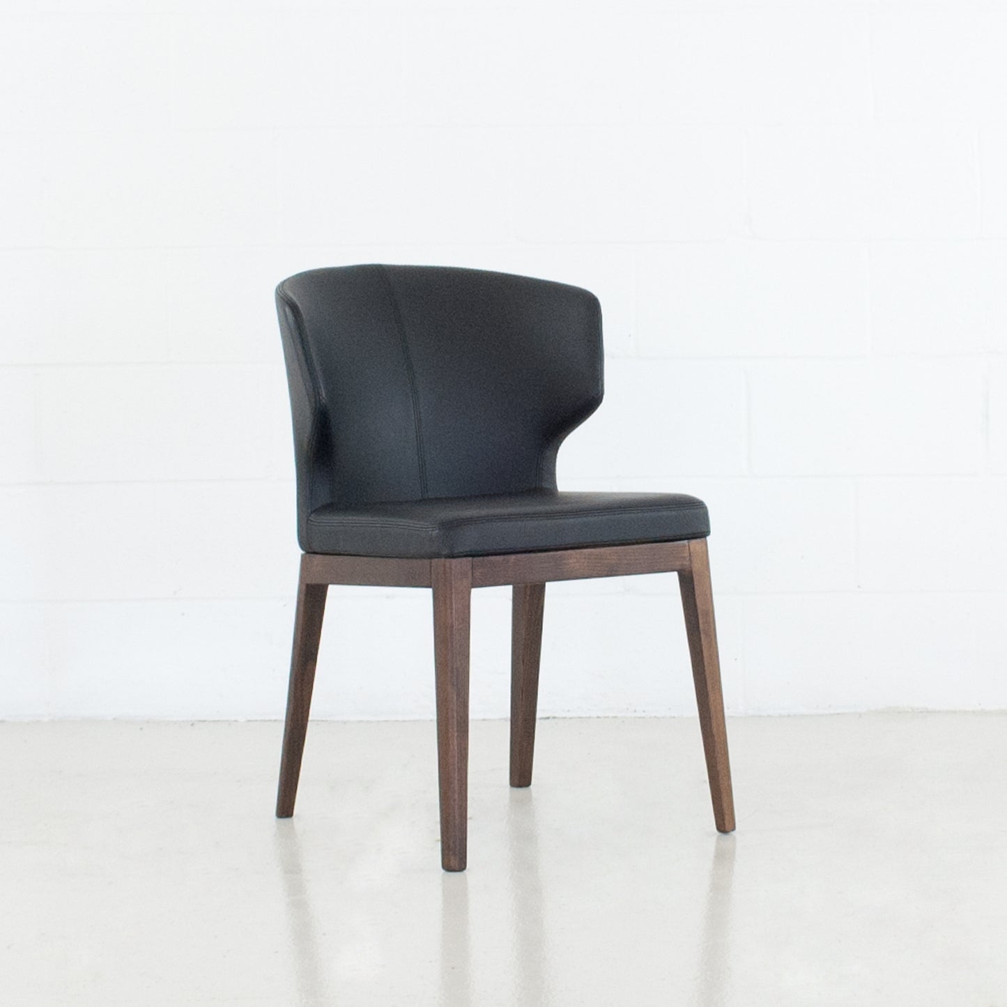 Cabo PU Leather Dining Chair Wood Base