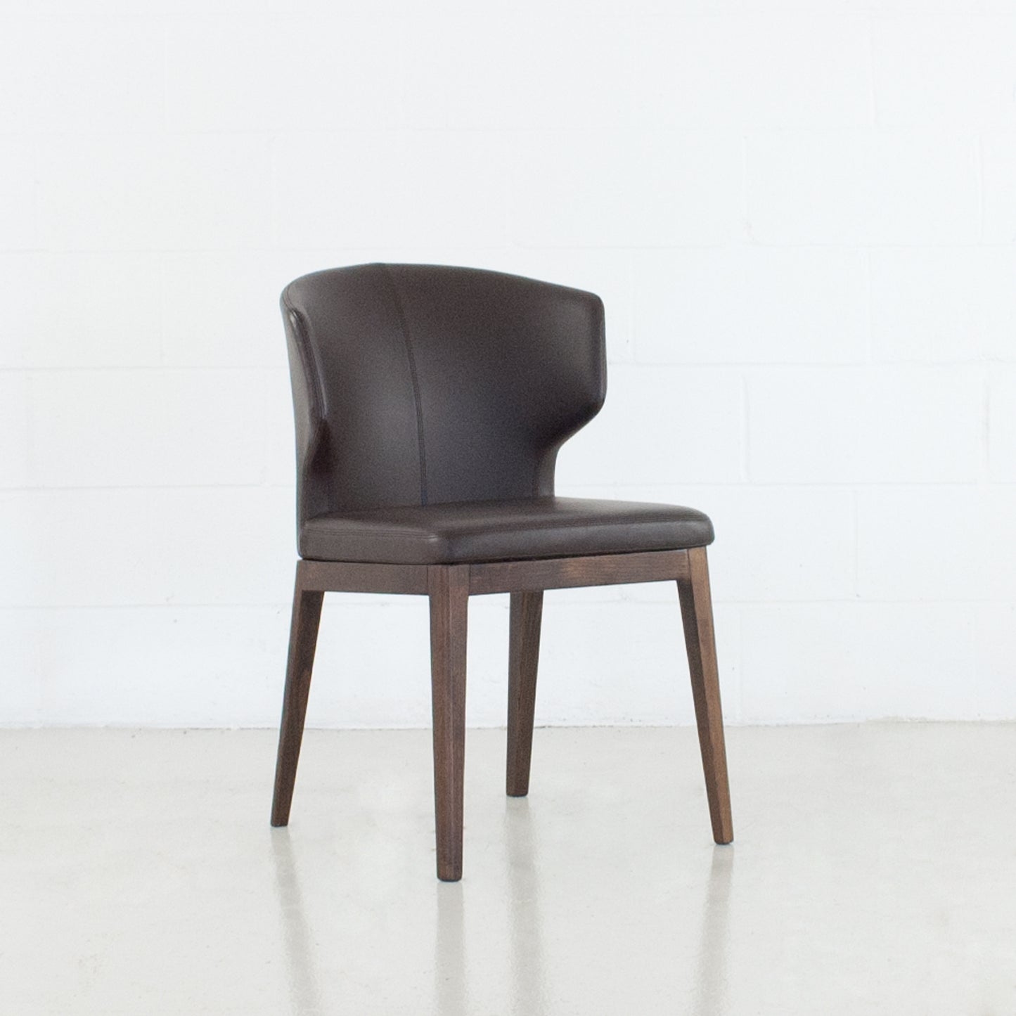 Cabo PU Leather Dining Chair Wood Base