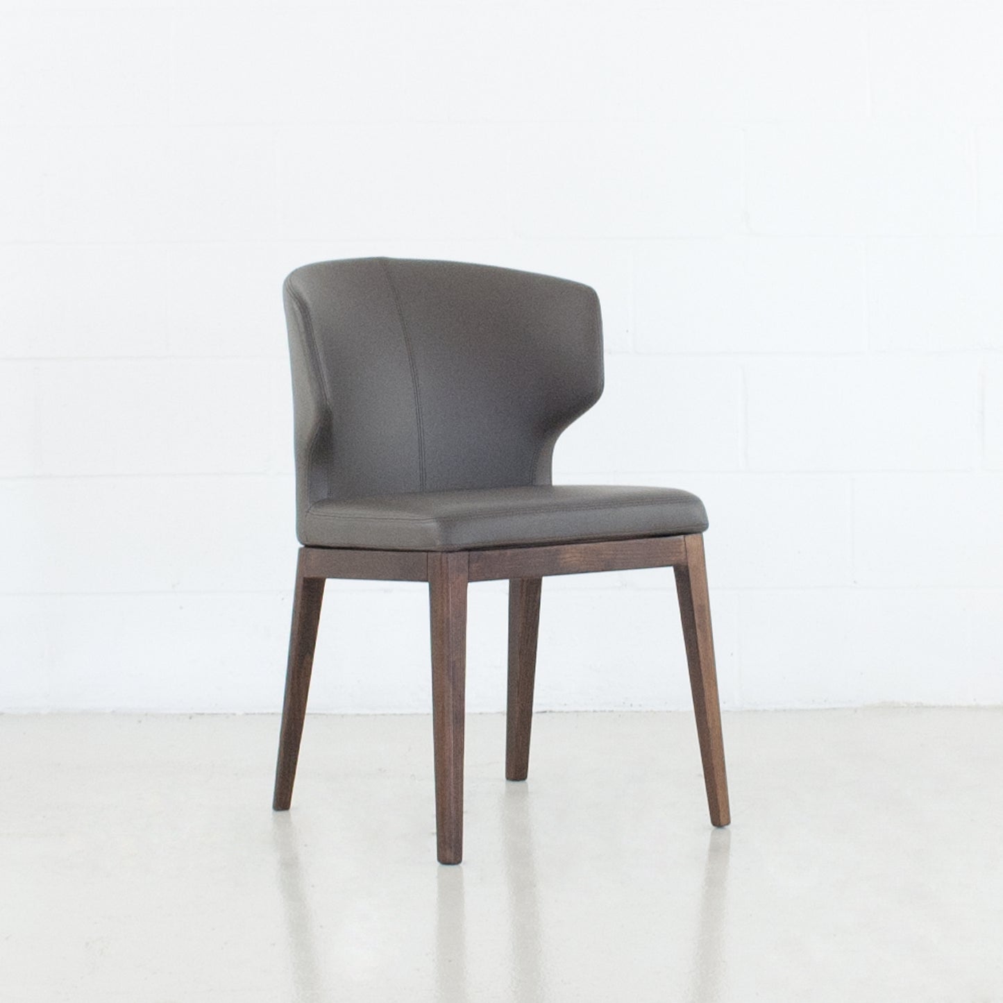 Cabo PU Leather Dining Chair Wood Base