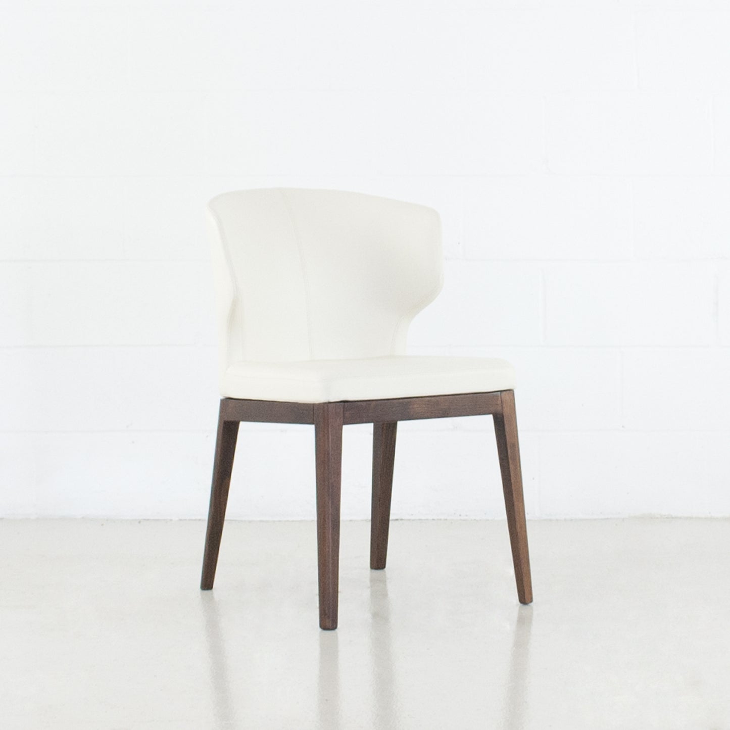 Cabo PU Leather Dining Chair Wood Base