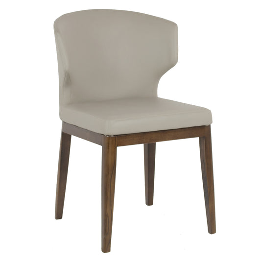 Cabo PU Leather Dining Chair Wood Base