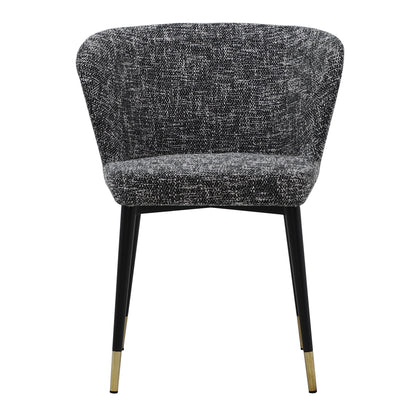 Camilla Dining Chair Fabric with Gold Tip Base