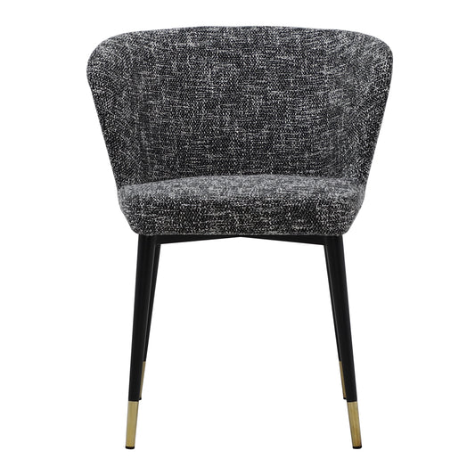 Camilla Dining Chair Fabric with Gold Tip Base