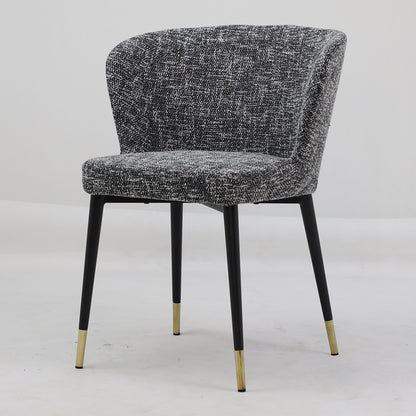Camilla Dining Chair Fabric with Gold Tip Base