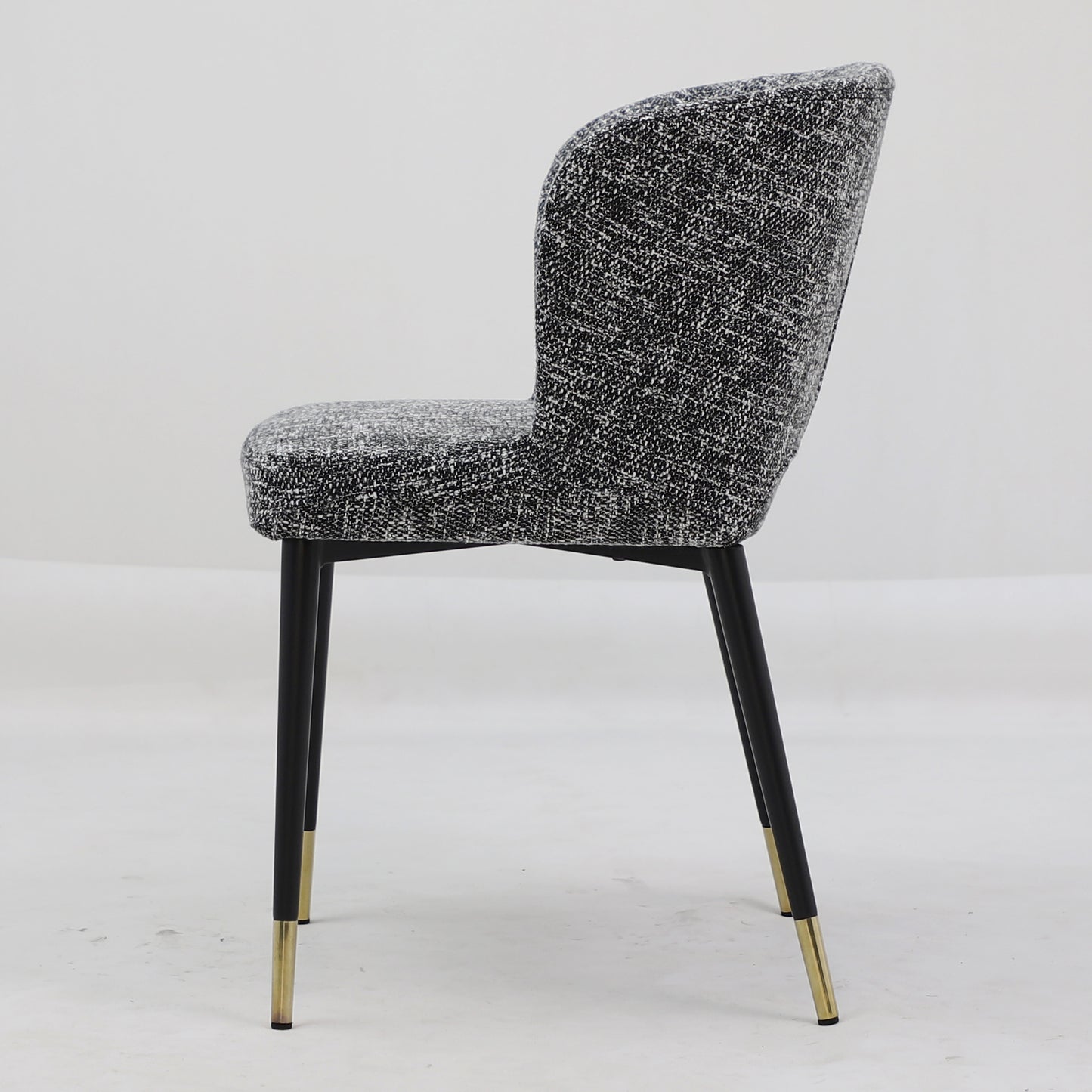 Camilla Dining Chair Fabric with Gold Tip Base