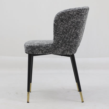 Camilla Dining Chair Fabric with Gold Tip Base