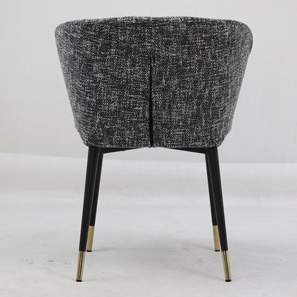 Camilla Dining Chair Fabric with Gold Tip Base