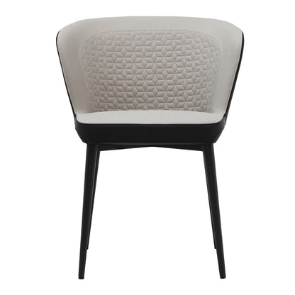 CAMILLA Fabric Taupe w/ Black PU and Black Base