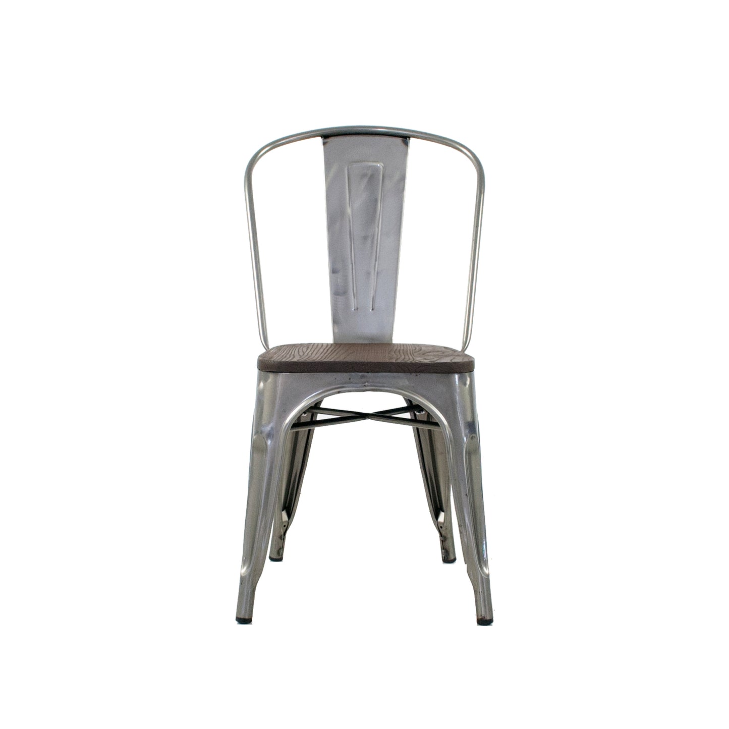 Industrial Dining Chair With Wood Seat